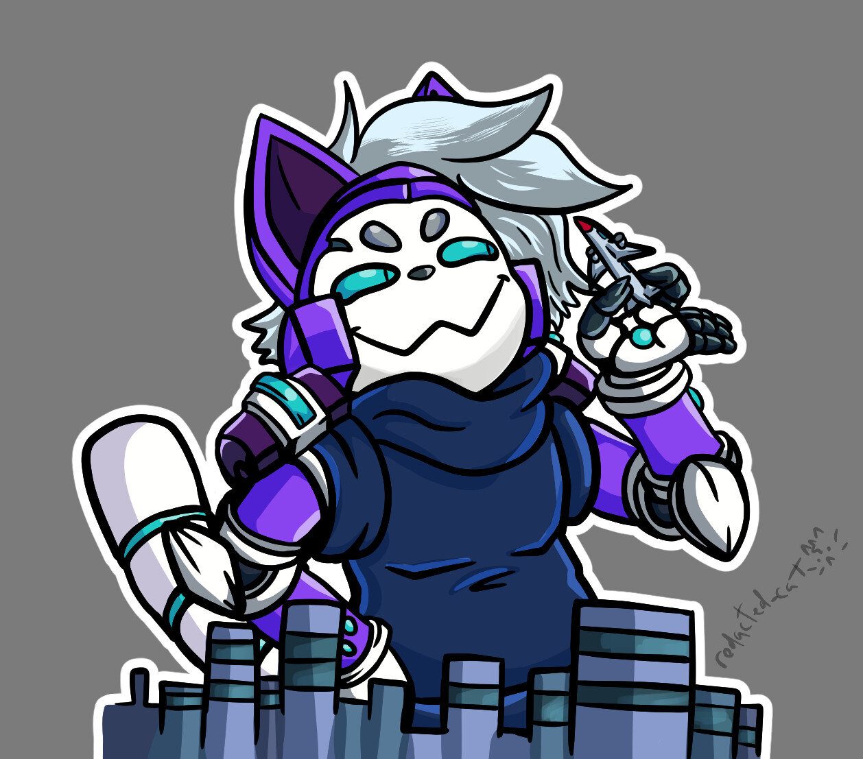Big lad sightings again, this big robot cat may take a lot of space in your town.