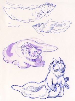 A sketch page of Sludgers by Matuska. Featured here with multiple arms.