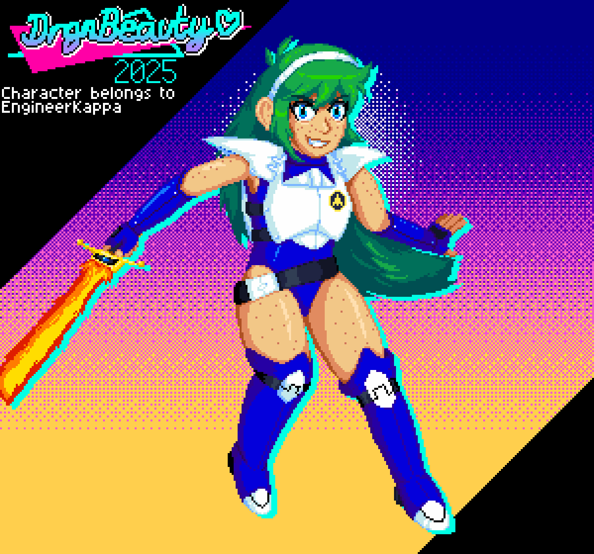 Pixel art of Eris Altair from BUDD, done as an attack for Artfight.